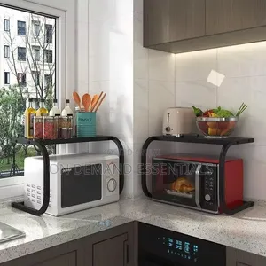 1 Tier Metallic Microwave Organizer Shelf / Stand
