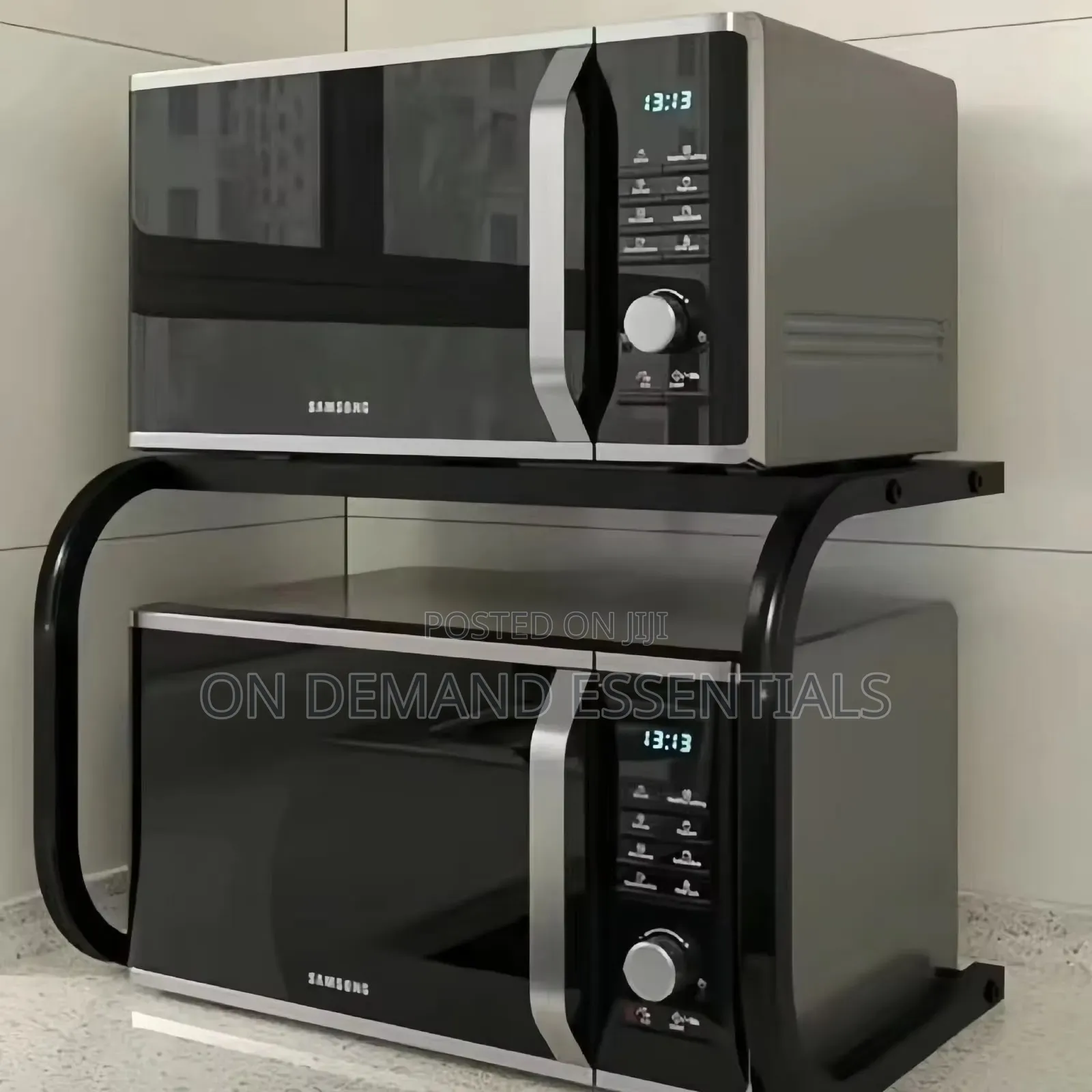 1 Tier Metallic Microwave Organizer Shelf / Stand