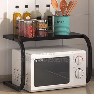 1 Tier Metallic Microwave Organizer Shelf / Stand