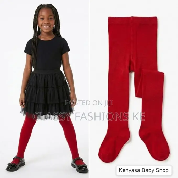 Red Girl Stockings Kids Tights Girls Age 3 to 12 Years