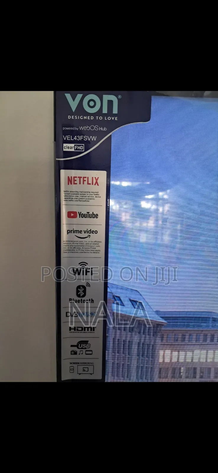 Von 43” Frameless Smart Led TV – Full HD