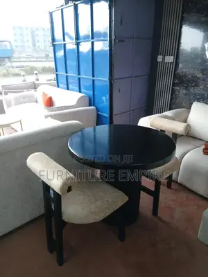 2 Seater Wooden Dining Set With Cushioned Chairs