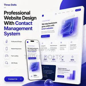 Professional Website Design With Contact Management System