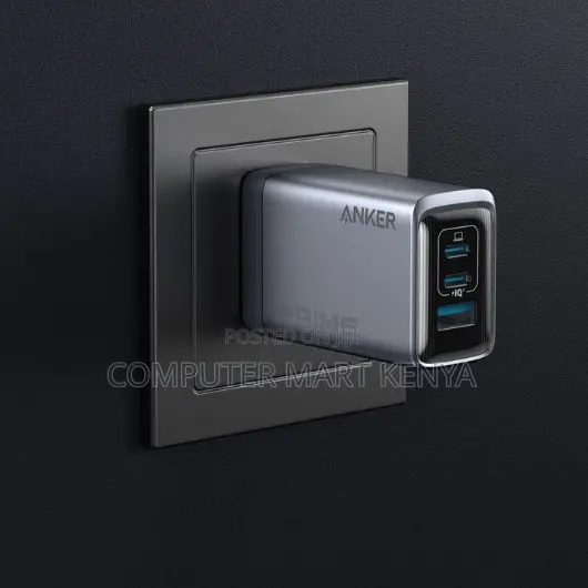 Anker Prime Charger (100w, 3 Ports, Ganprime) Silver (Wall Charger)