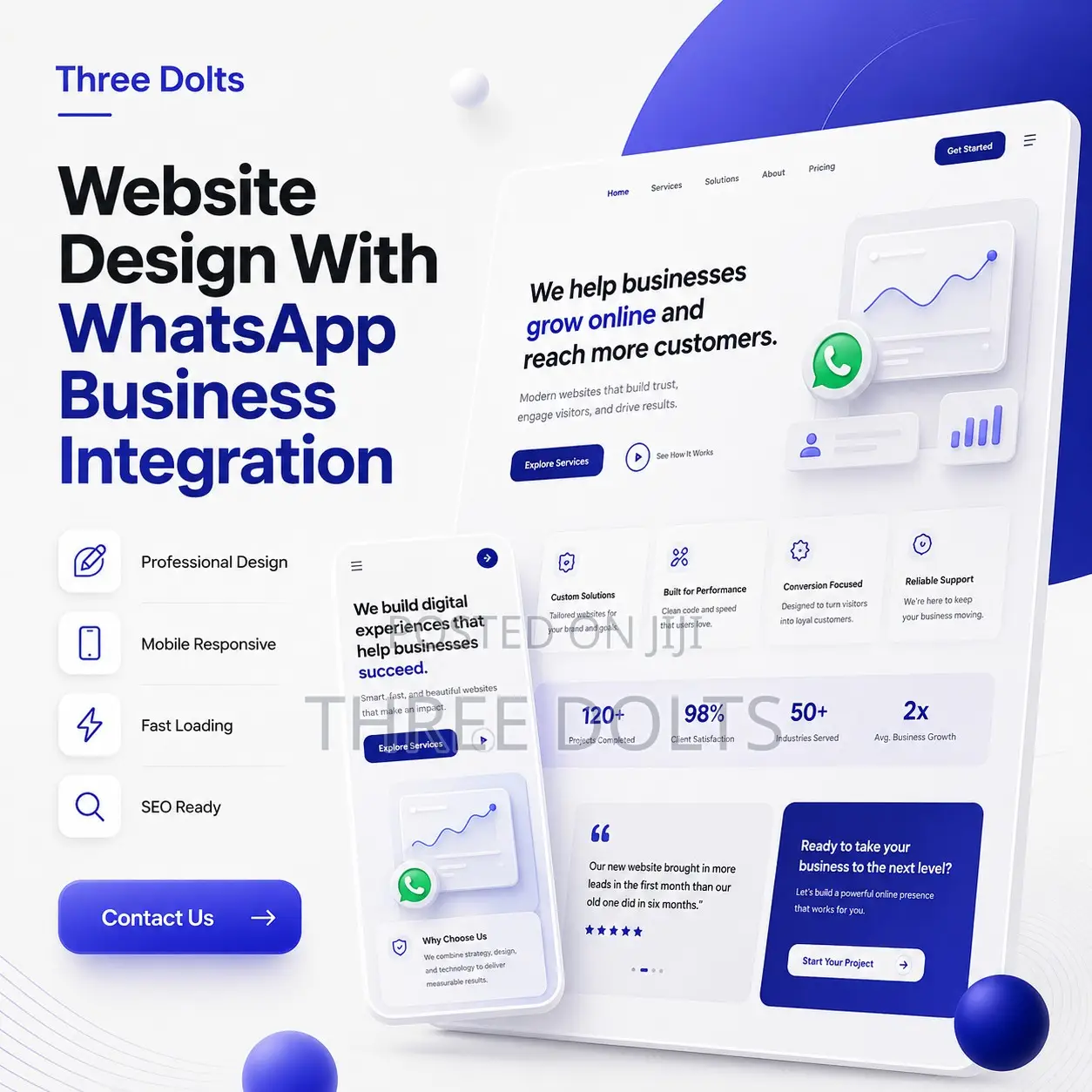 Website Design With WhatsApp Business Integration