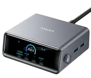 Anker Prime 250w Gan Desktop Charger (6 Ports) Silver* (Wall Charger)