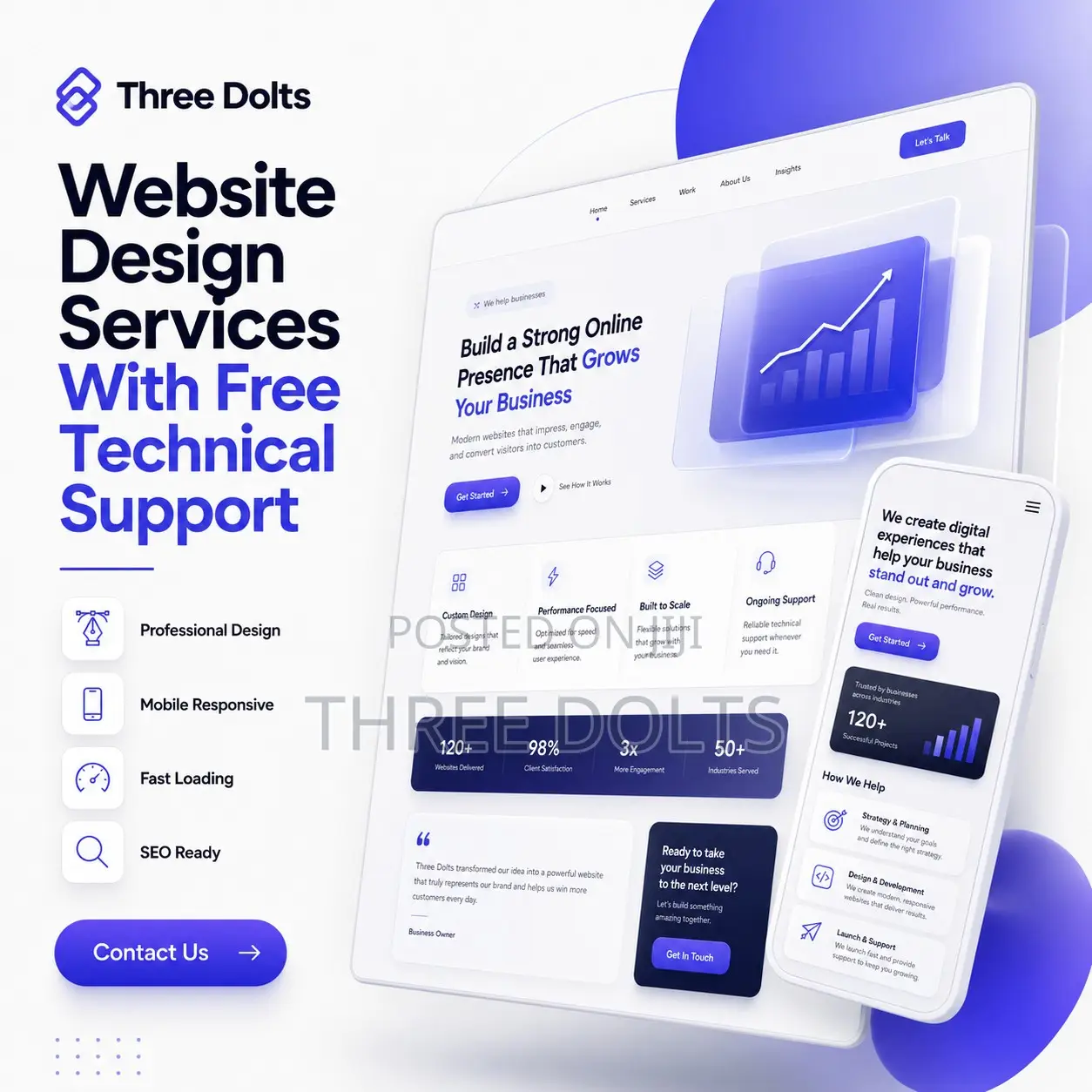 Website Design Services With Free Technical Support
