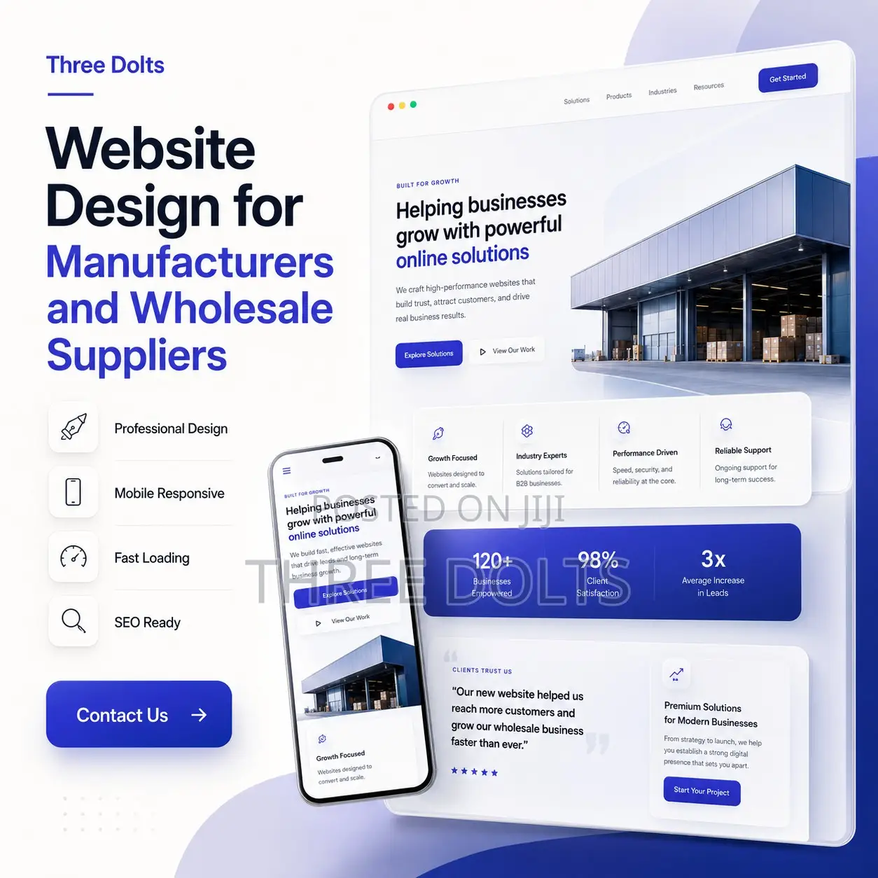 Website Design for Manufacturers and Wholesale Suppliers