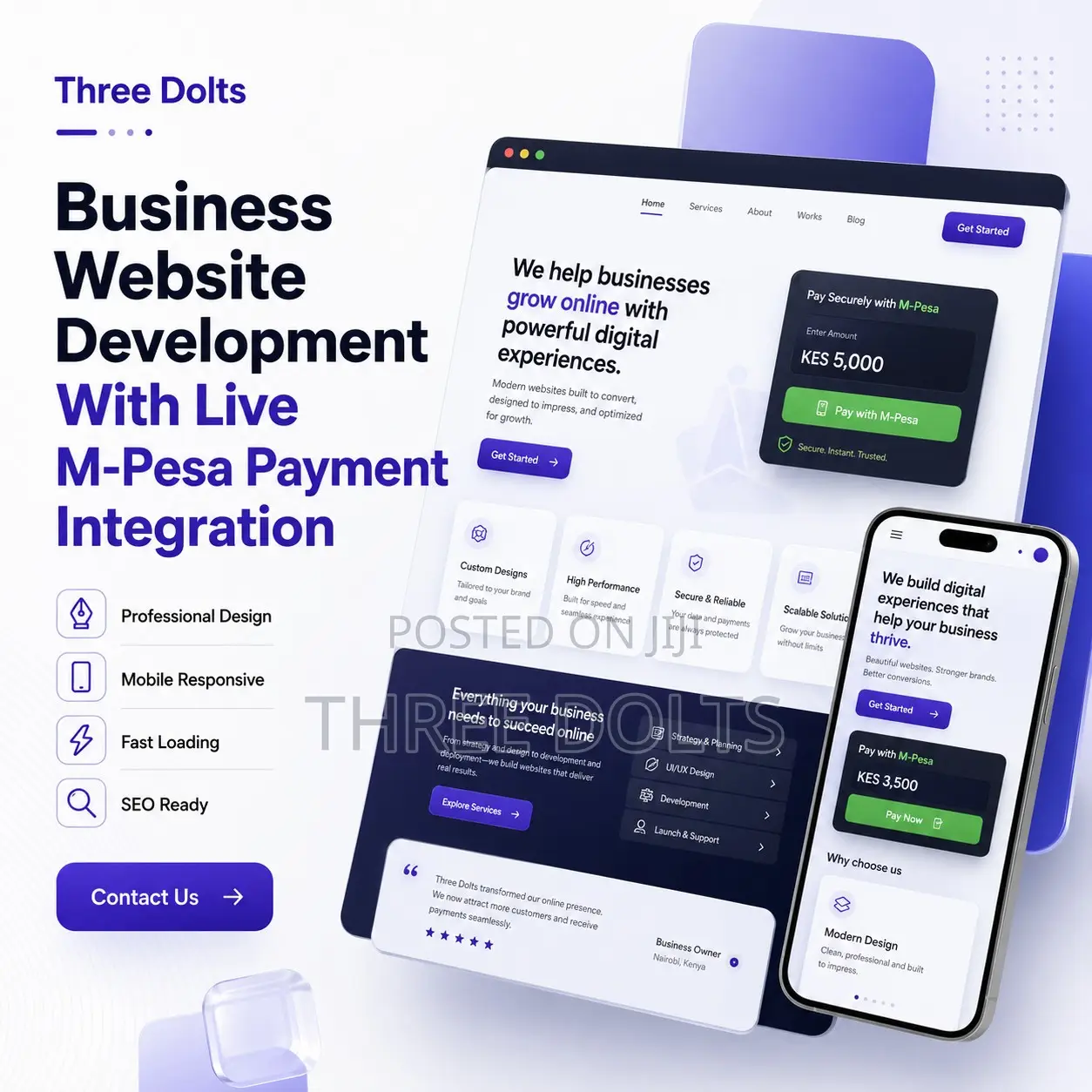 Business Website Development With Live M-Pesa Payment Integration