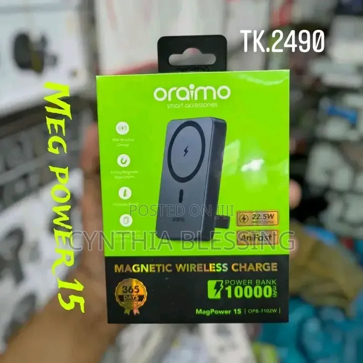 Oraimo Magpower 15 Wireless Powerbank 10000 MAH