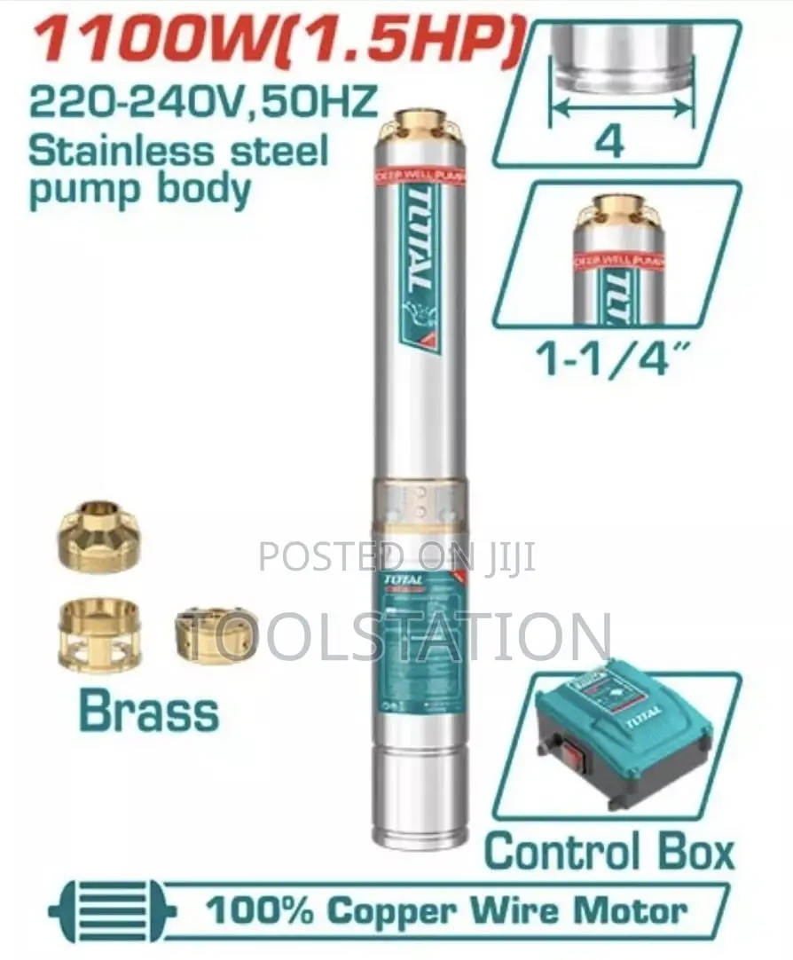 TWP511006 4" Deep Well Pump Power:1100W(1.5HP)
Max.head:112m