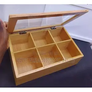 6 Compartment Tea Bag Organizers With Clear Cover on Top(bmk