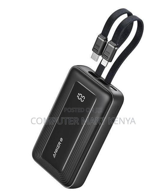 Anker Power Bank (, 30W, Built-in USB-C and Lightning Cable)