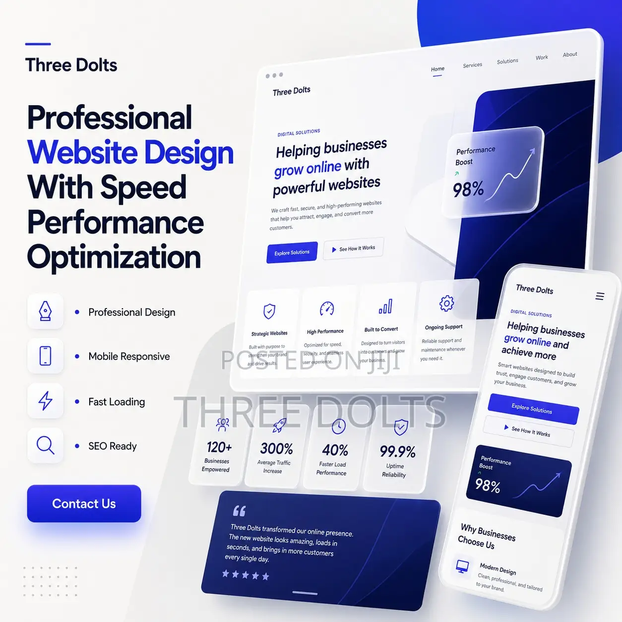 Professional Website Design With Speed Performance Optimization