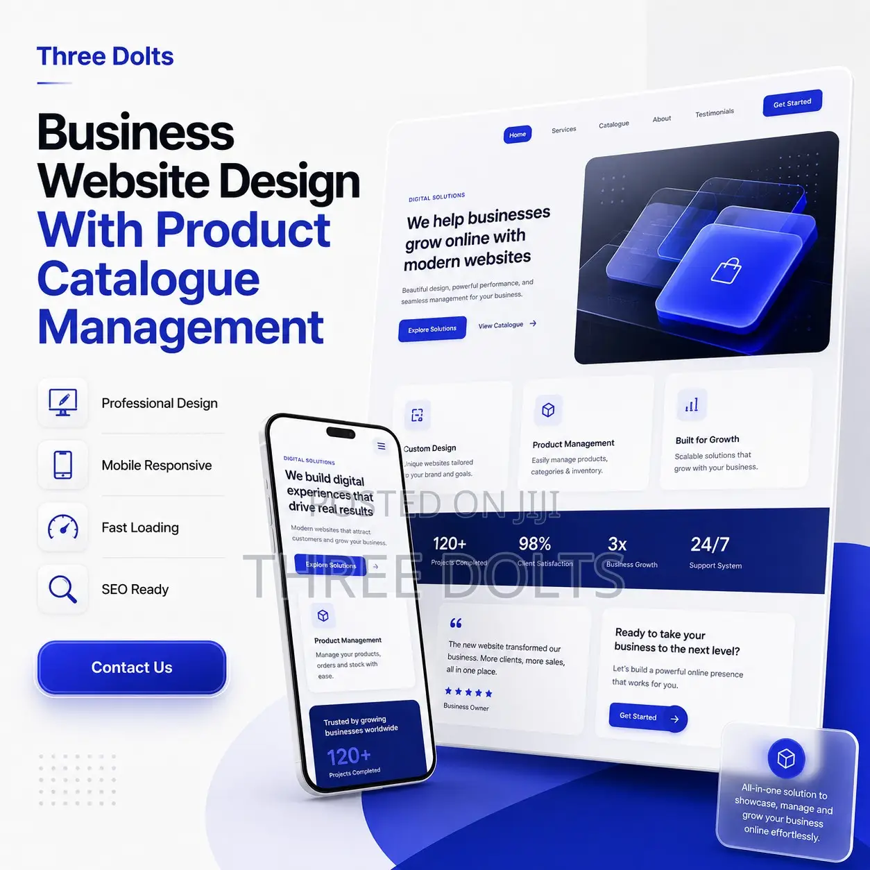 Business Website Design With Product Catalogue Management