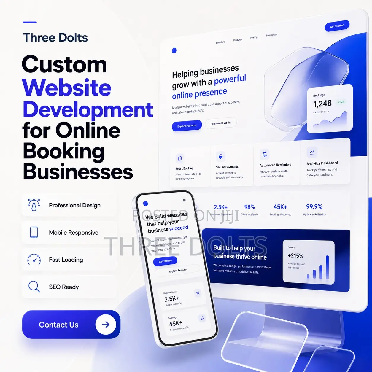 Custom Website Development for Online Booking Businesses