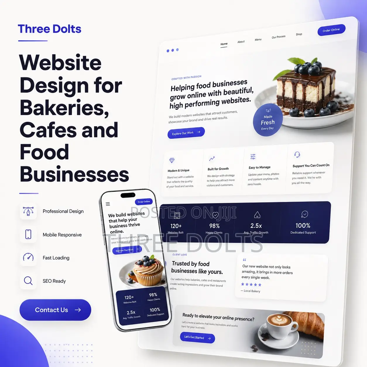 Website Design for Bakeries, Cafes and Food Businesses