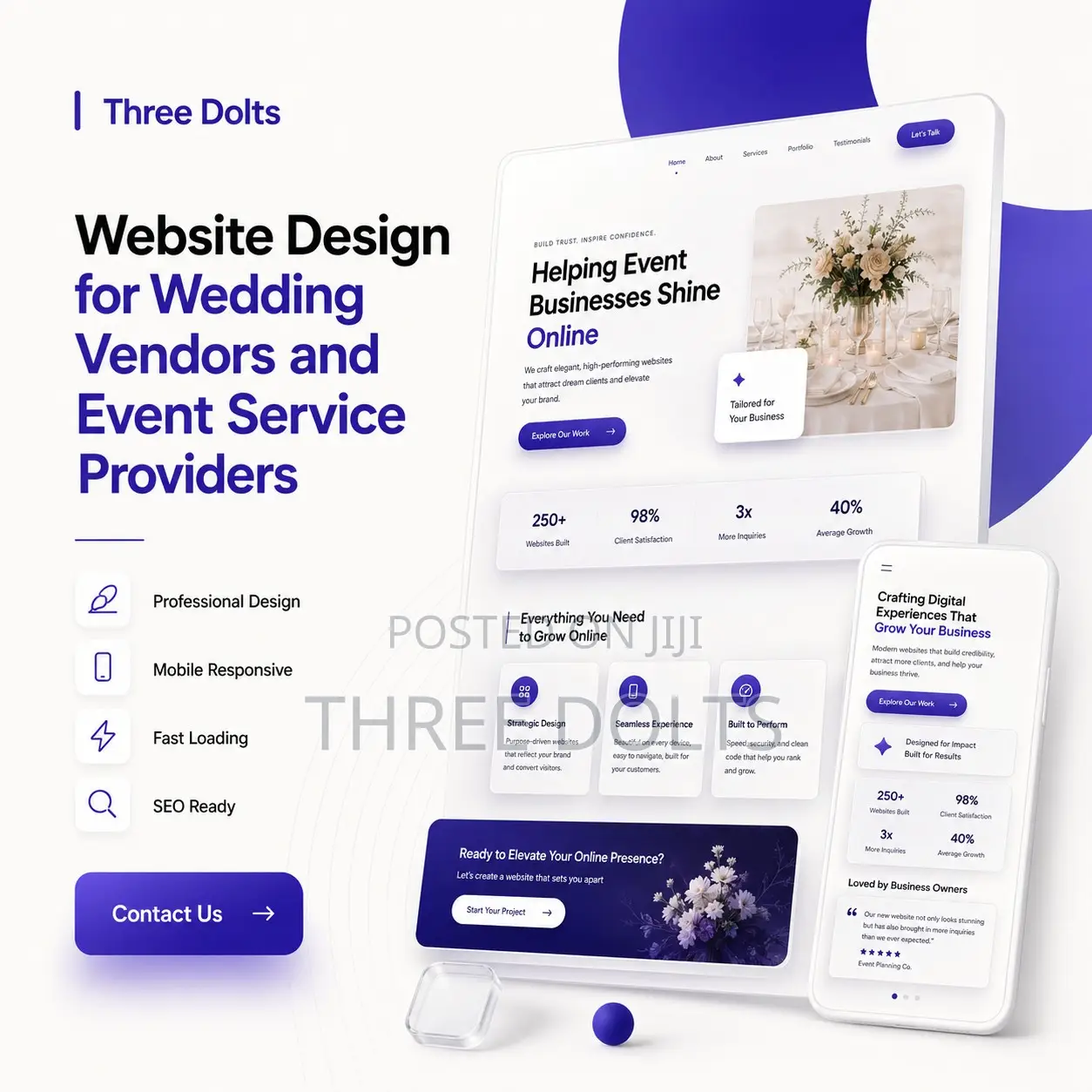 Website Design for Wedding Vendors and Event Service Providers