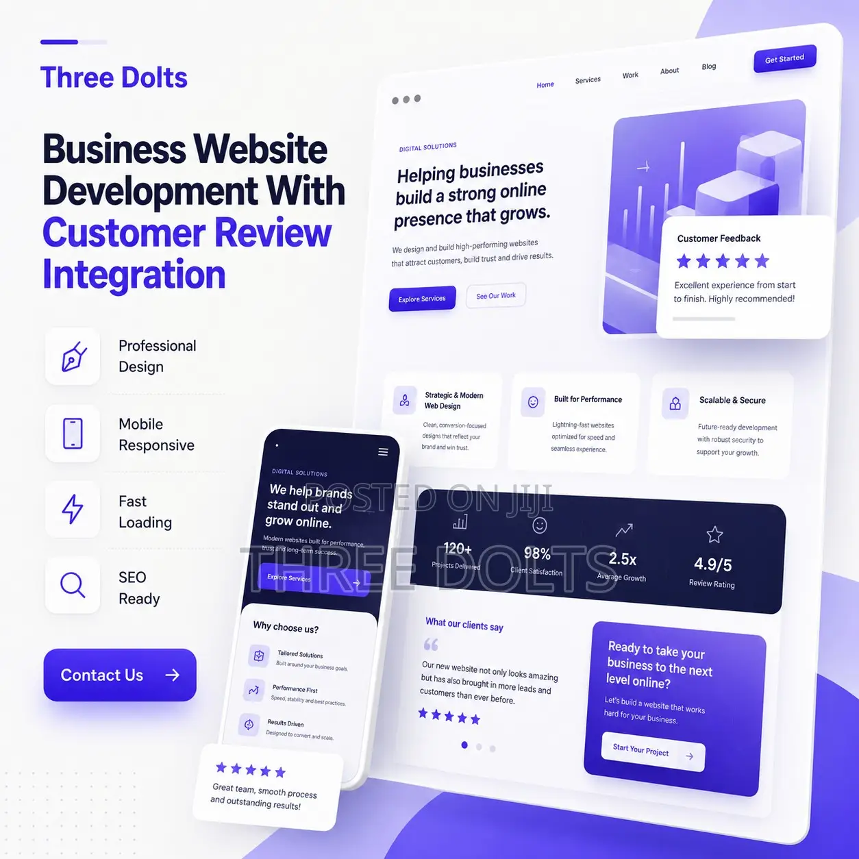 Business Website Development With Customer Review Integration