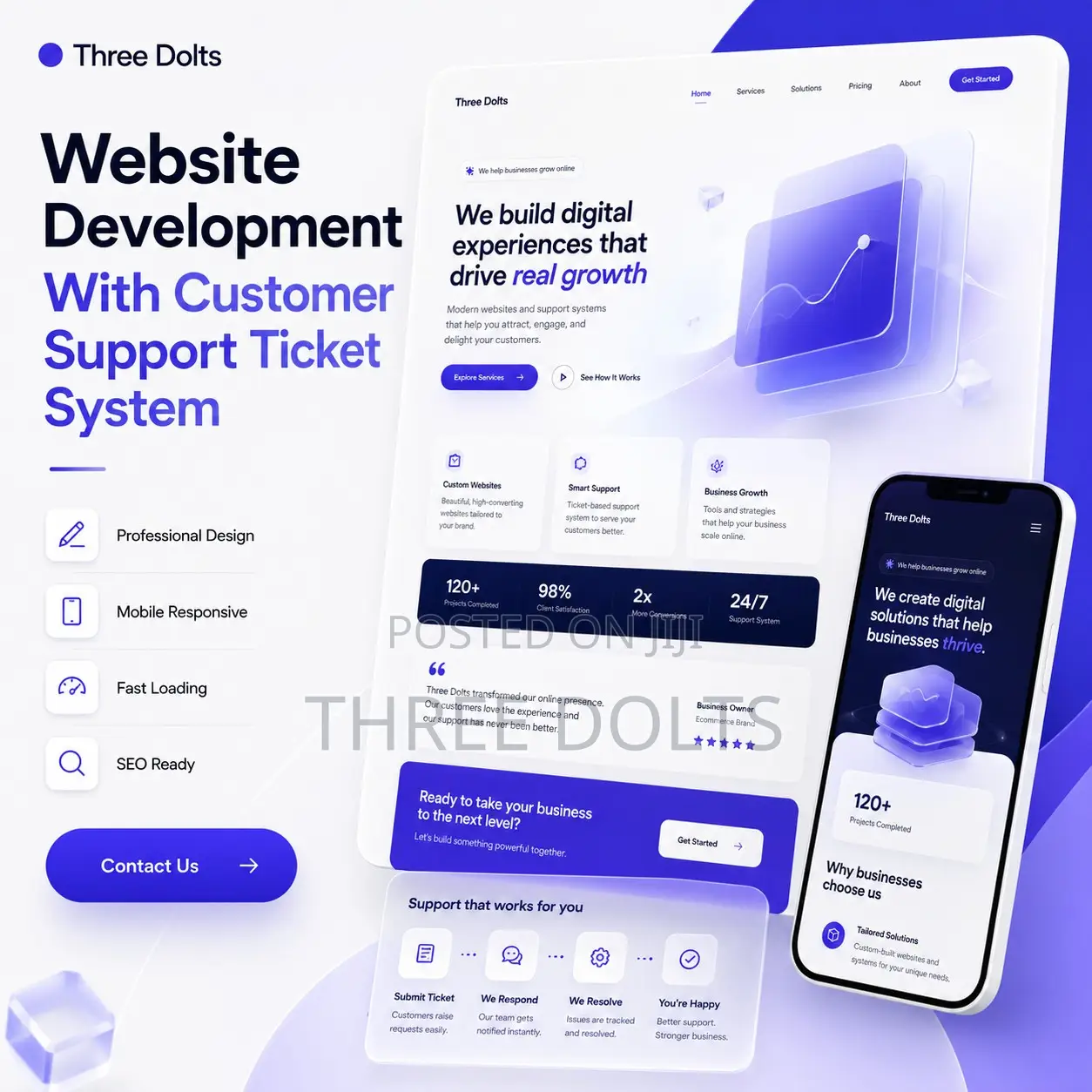 Website Development With Customer Support Ticket System