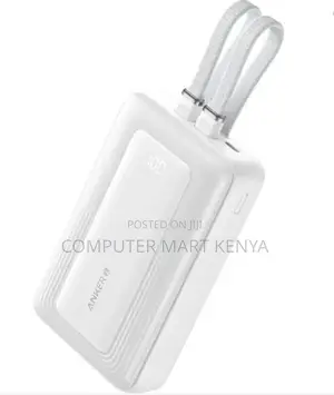 Anker Power Bank (, 30w, Built-in USB-C Cable) White* (Powerbank