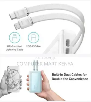 Anker Power Bank (, 30w, Built-in USB-C Cable) White* (Powerbank