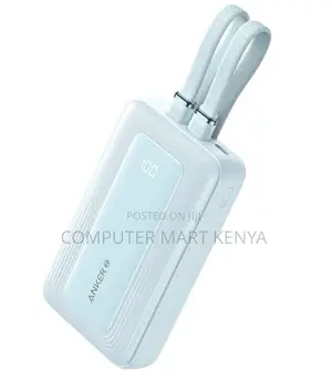 Anker Power Bank (, 30w, Built-in USB-C Cable) Blue (Powerbank)