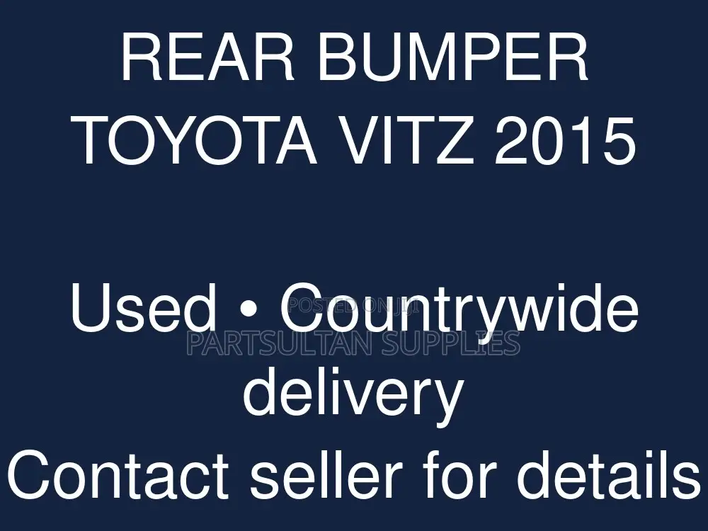 Rear Bumper Toyota Vitz 2015