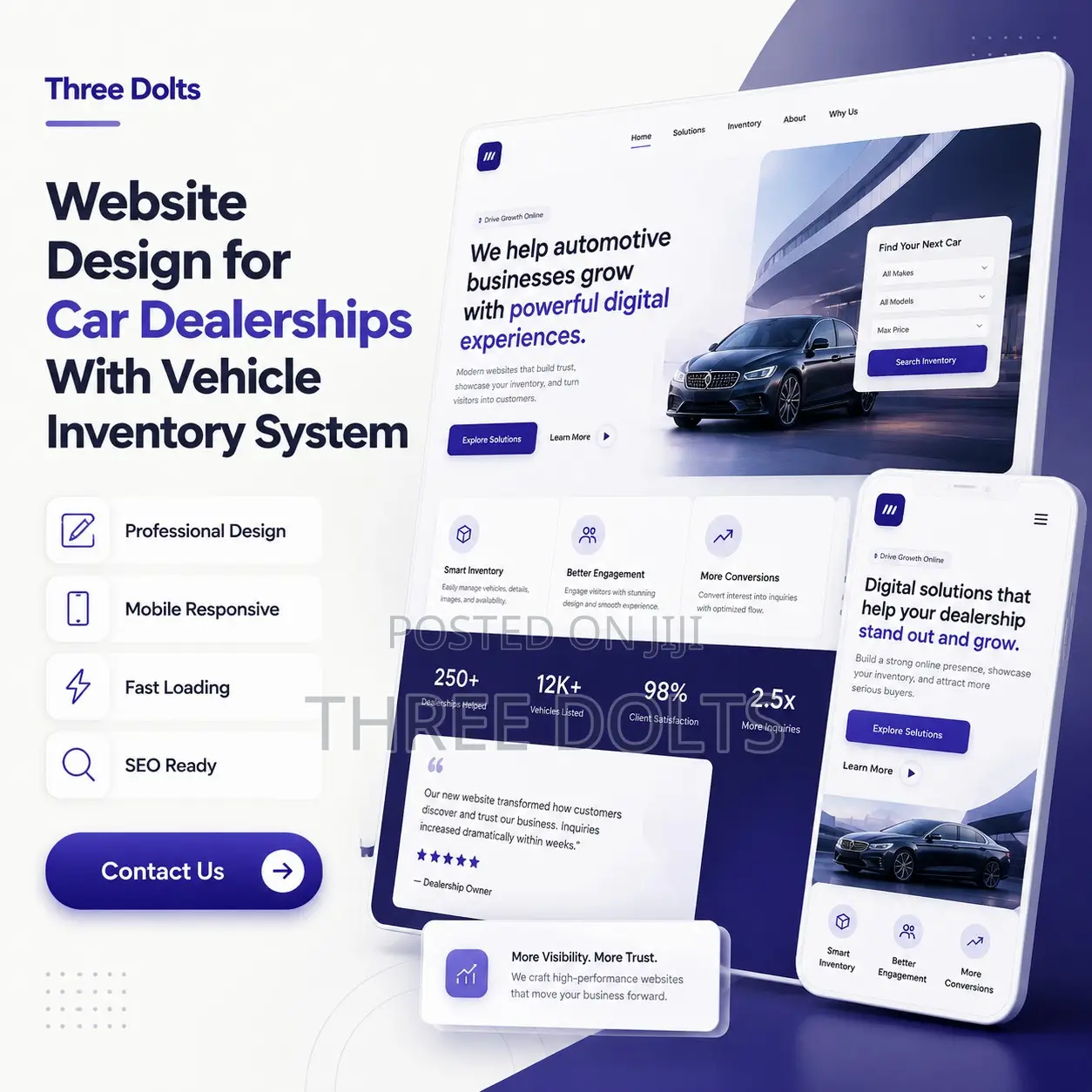 Website Design for Car Dealerships With Vehicle Inventory System
