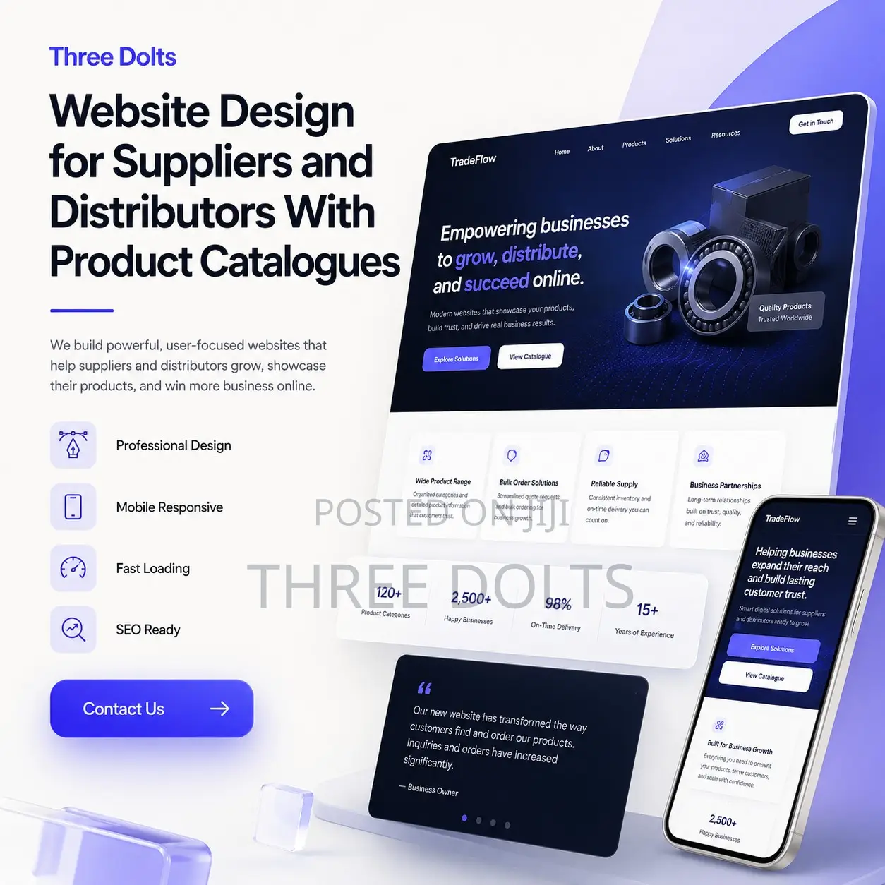 Website Design for Suppliers and Distributors With Product Catalogues