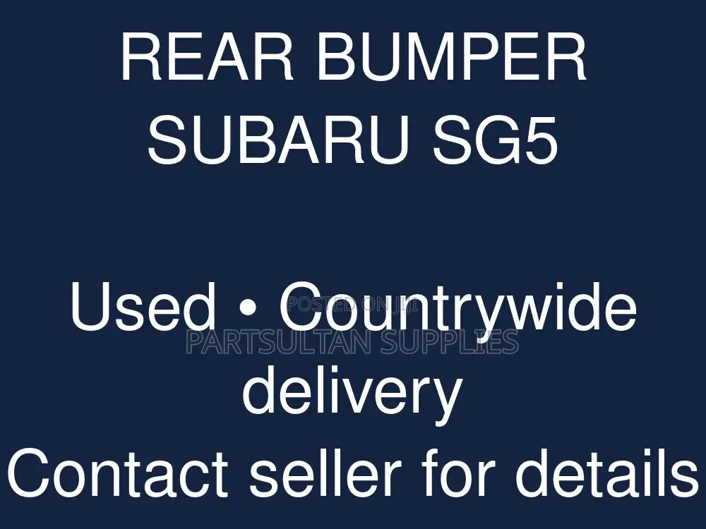 Rear Bumper Subaru Sg5