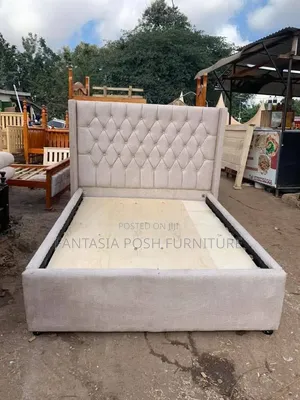 Beige 5 by 6 Bed + Free Delivery