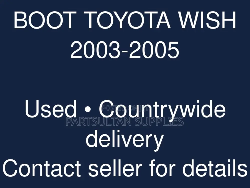Boot Toyota Wish 2003-2005