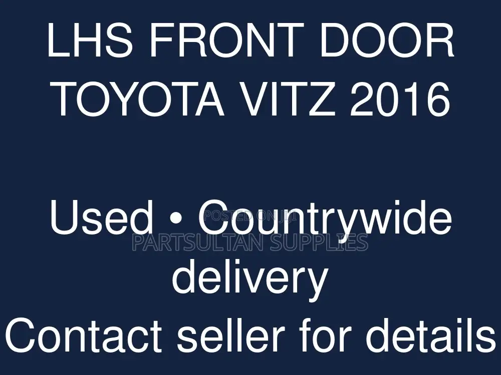 LHS Front Door Toyota Vitz 2016