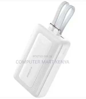 Anker Wireless Power Bank 30W Built-in USB-C Cable White