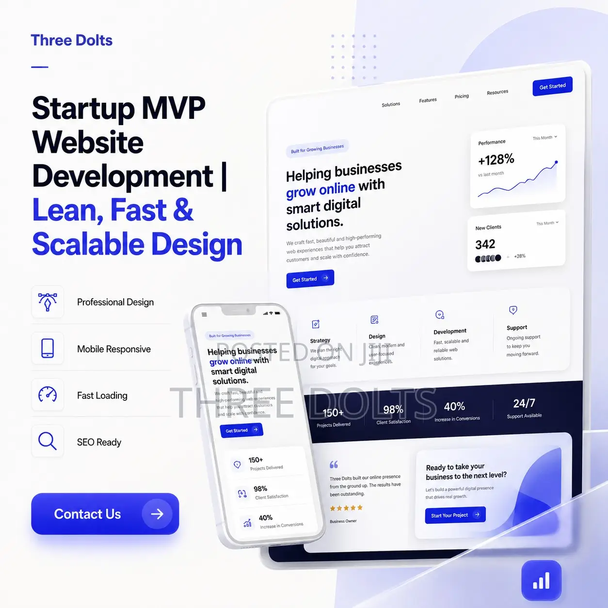 Startup MVP Website Development | Lean, Fast Scalable Design
