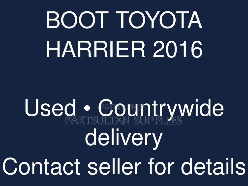 Boot Toyota Harrier 2016