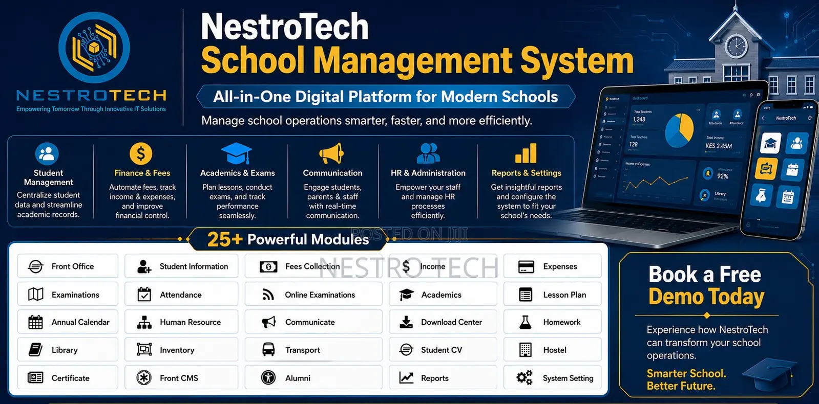 Take Your School Digital With NestroTech School Management System