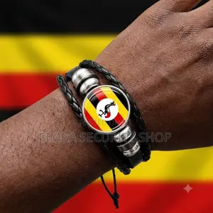 Ugandan Flag Bracelet Uganda Bangle Pride Fan Crane Visitor Gift Band