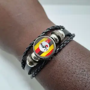 Ugandan Flag Bracelet Uganda Bangle Pride Fan Crane Visitor Gift Band