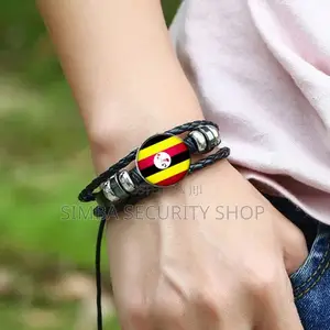 Ugandan Flag Bracelet Uganda Bangle Pride Fan Crane Visitor Gift Band