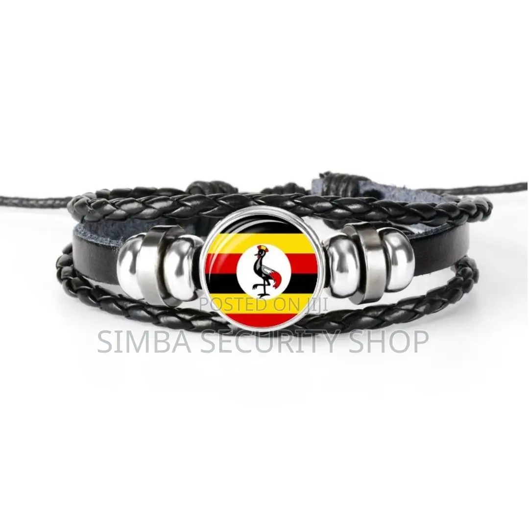 Ugandan Flag Bracelet Uganda Bangle Pride Fan Crane Visitor Gift Band