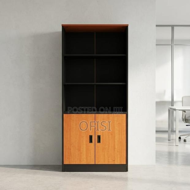 Bookshelf; Modern Wooden Display Home Office Bookshelf - thumbnail 2