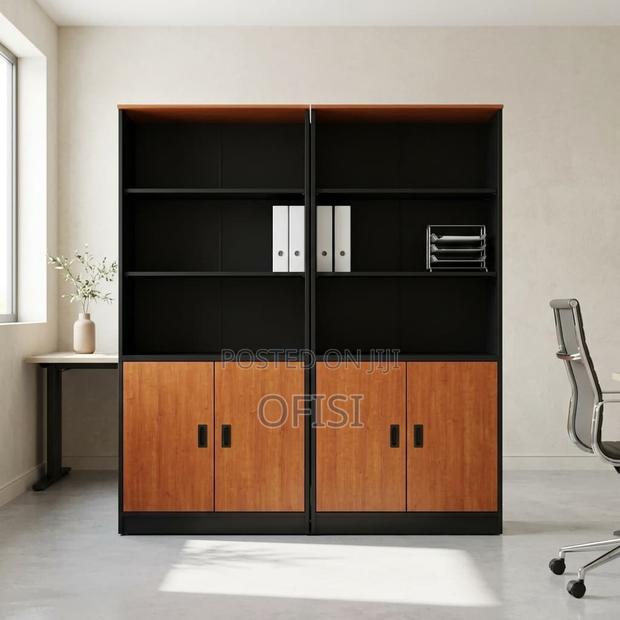 Bookshelf; Modern Wooden Display Home Office Bookshelf - thumbnail 4