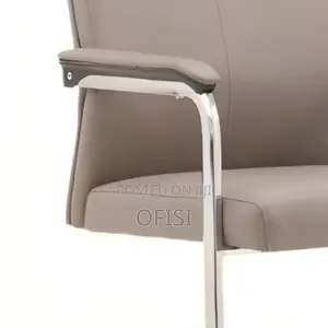 Office Chair; Brown Leather Executive Visitors Chair