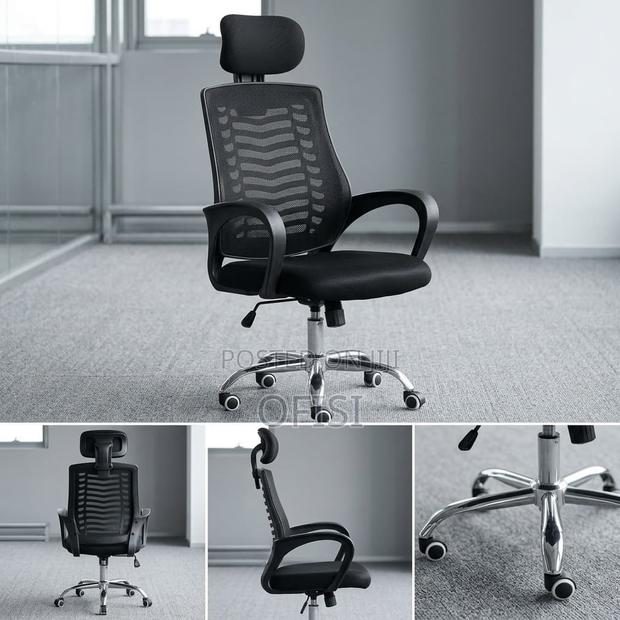 Office Chair; Swivel Headrest Office Seat - thumbnail 2