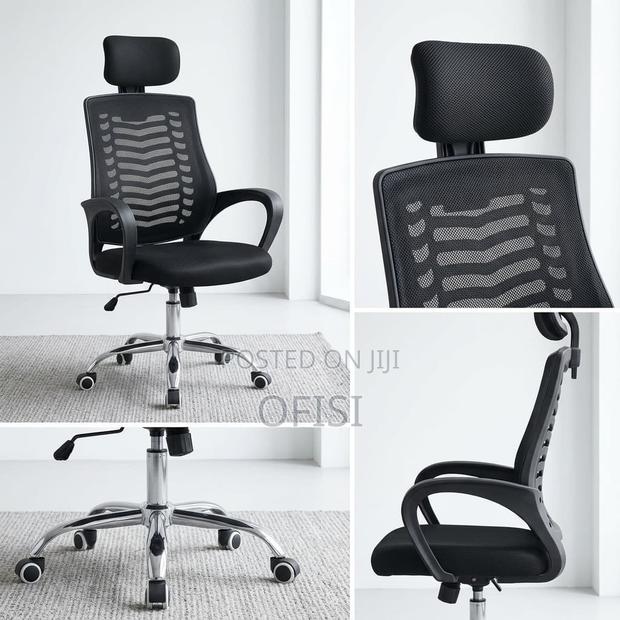 Office Chair; Swivel Headrest Office Seat - thumbnail 3