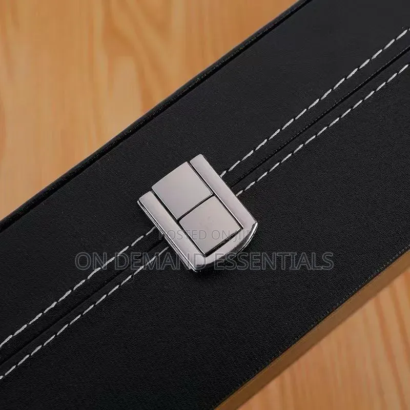 Pu Leather Black 6 Watches Organizer