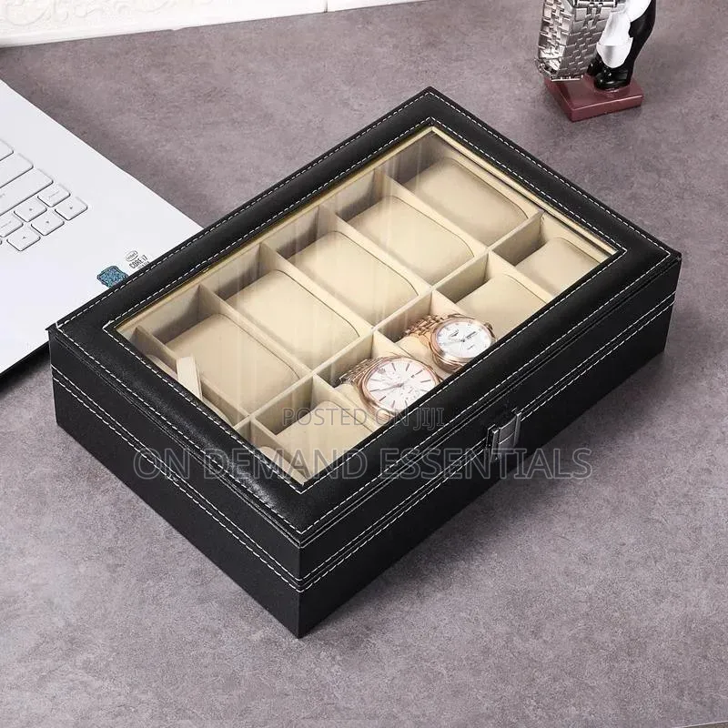12 Watches Black Watch Organizer