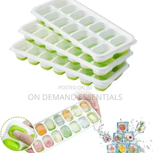 14 Holes Ice Cube Tray With Silicone Base Lid